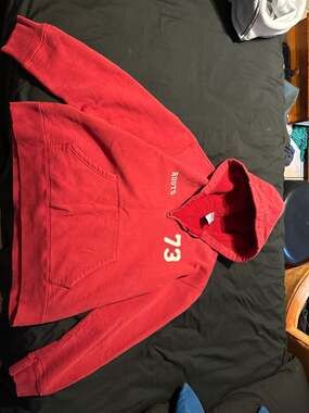 Roots Athletics Heritage 73 Quarter-Zip Red Fleece Hoodie